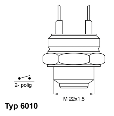 Temperature Switch, radiator fan (Right)  Art. 601088D