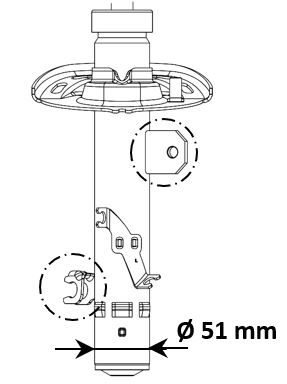 Shock Absorber (Front axle, right)  Art. 3338004