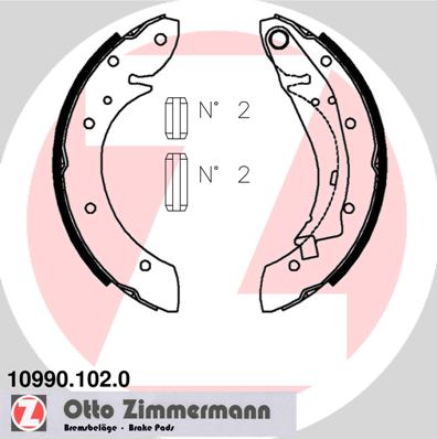 Brake Shoe Set (Rear axle)  Art. 109901020