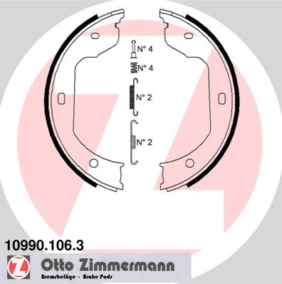 Brake Shoe Set, parking brake  Art. 109901063