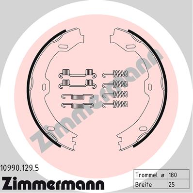 Brake Shoe Set, parking brake  Art. 109901295