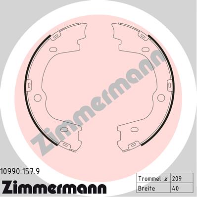 Brake Shoe Set, parking brake  Art. 109901579