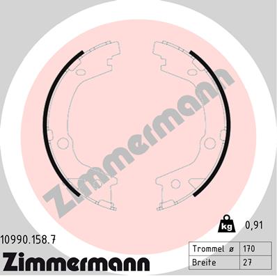 Brake Shoe Set, parking brake  Art. 109901587