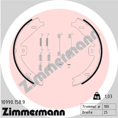 Brake Shoe Set, parking brake  Art. 109901589