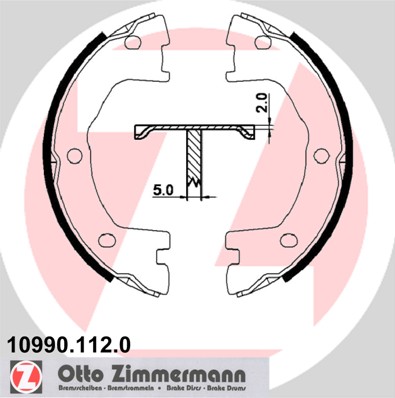 Brake Shoe Set, parking brake  Art. 109901120