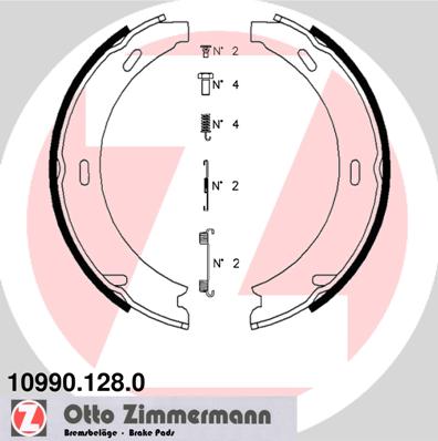 Brake Shoe Set, parking brake  Art. 109901280