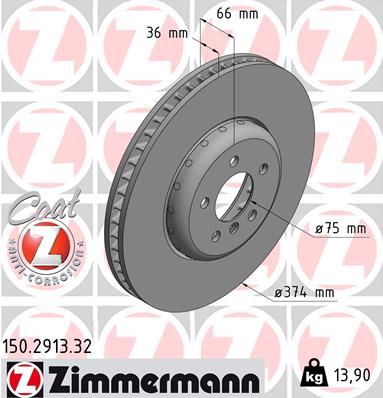 Brake Disc (Ventilated, inside)  Art. 150291332