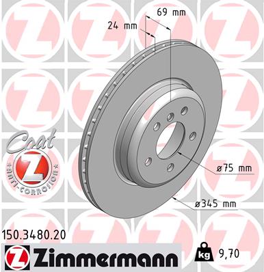 Brake Disc (Ventilated, inside)  Art. 150348020