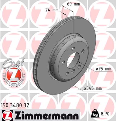 Brake Disc (Ventilated, inside)  Art. 150348032