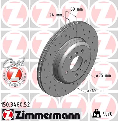 Brake Disc (Ventilated, inside)  Art. 150348052