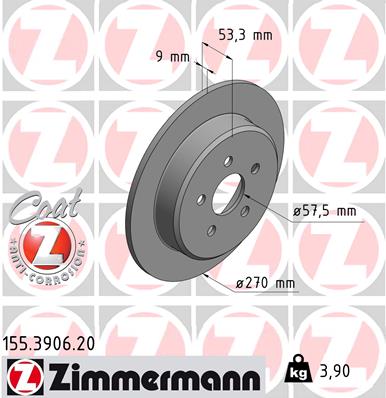 Brake Disc (Rear axle)  Art. 155390620