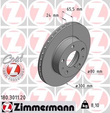 Brake Disc (Front axle)  Art. 180301120