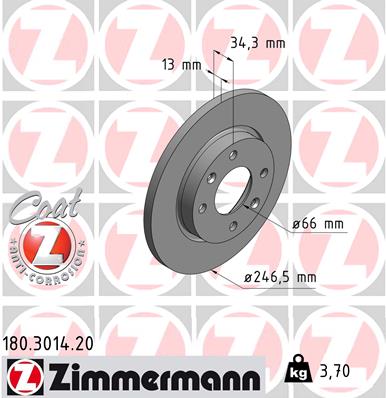 Brake Disc (Rear axle, Front axle)  Art. 180301420