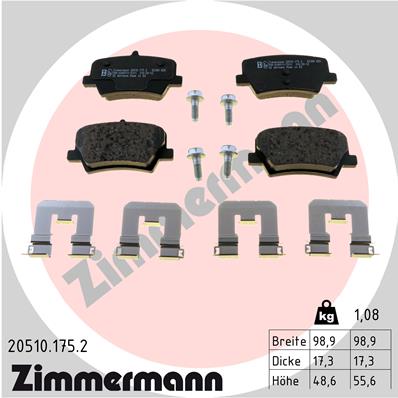 Brake Pad Set, disc brake (Rear axle)  Art. 205101752