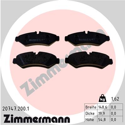 Brake Pad Set, disc brake (Double cloth)  Art. 207472001