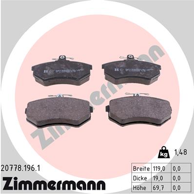 Brake Pad Set, disc brake (Front axle)  Art. 207781961