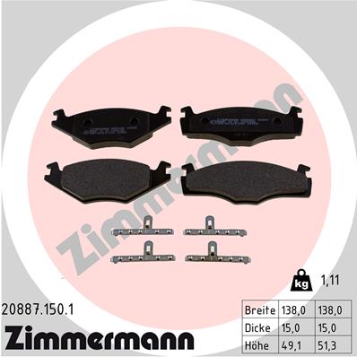 Brake Pad Set, disc brake (Front axle)  Art. 208871501