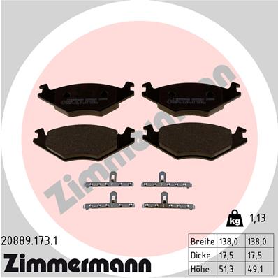 Brake Pad Set, disc brake (Front axle)  Art. 208891731