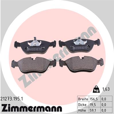 Brake Pad Set, disc brake (Front axle)  Art. 212731951