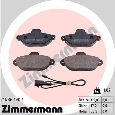 Brake Pad Set, disc brake (Front axle)  Art. 214361701