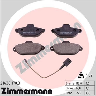 Brake Pad Set, disc brake (Front axle)  Art. 214361703