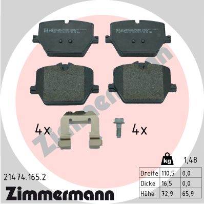 Brake Pad Set, disc brake  Art. 214741652