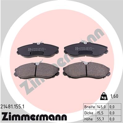 Brake Pad Set, disc brake (Front axle)  Art. 214811551