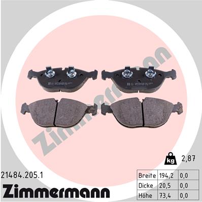 Brake Pad Set, disc brake (Front axle)  Art. 214842051