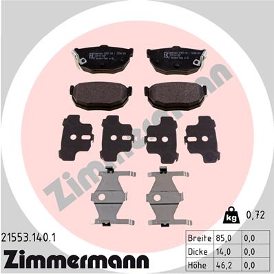 Brake Pad Set, disc brake (Rear axle)  Art. 215531401