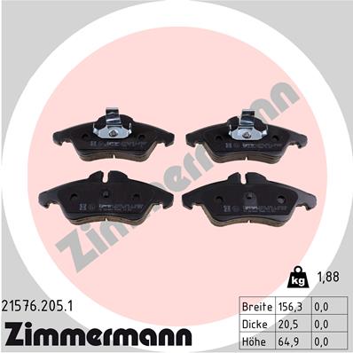 Brake Pad Set, disc brake (Front axle)  Art. 215762051