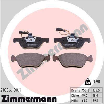 Brake Pad Set, disc brake (Front axle)  Art. 216361901