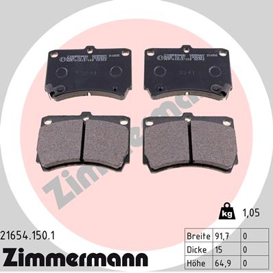 Brake Pad Set, disc brake (Front axle)  Art. 216541501