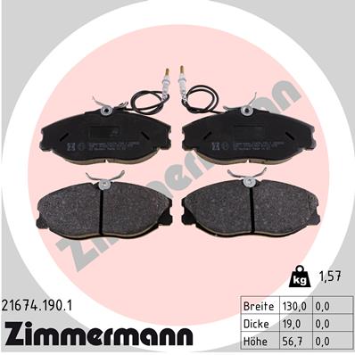 Brake Pad Set, disc brake (Front axle)  Art. 216741901