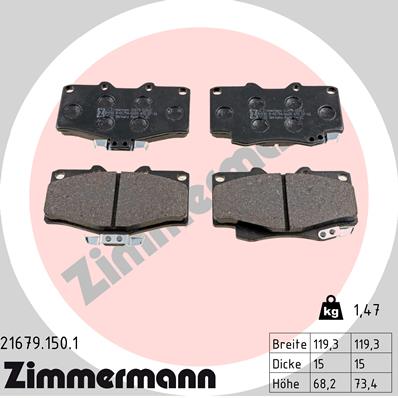 Brake Pad Set, disc brake (Front axle)  Art. 216791501