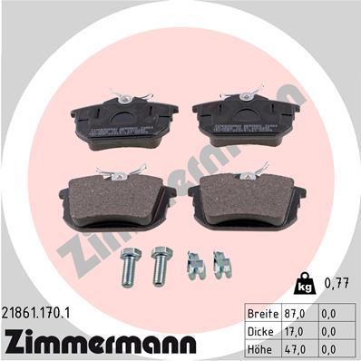 Brake Pad Set, disc brake (Rear axle)  Art. 218611701