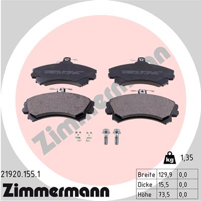 Brake Pad Set, disc brake (Front axle)  Art. 219201551