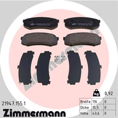 Brake Pad Set, disc brake (Rear axle)  Art. 219471551