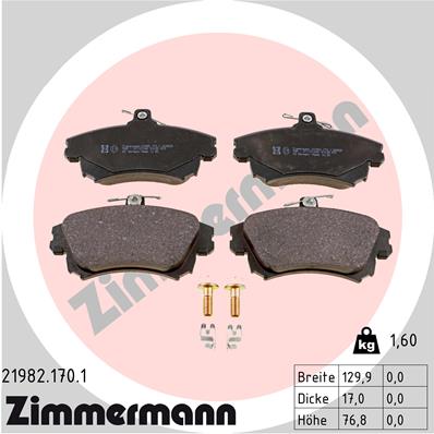 Brake Pad Set, disc brake (Front axle)  Art. 219821701