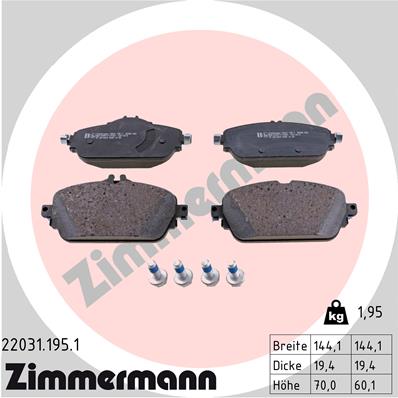 Brake Pad Set, disc brake (Double cloth)  Art. 220311951