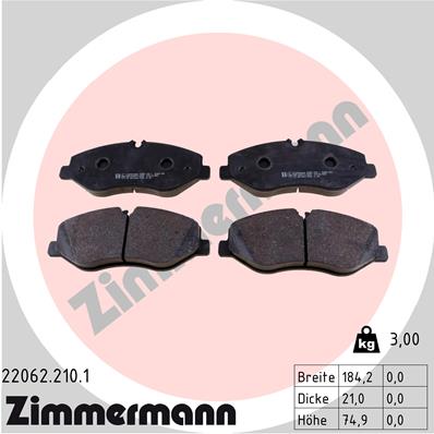 Brake Pad Set, disc brake (Front axle)  Art. 220622101