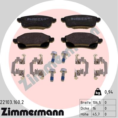 Brake Pad Set, disc brake (Rear axle)  Art. 221031602