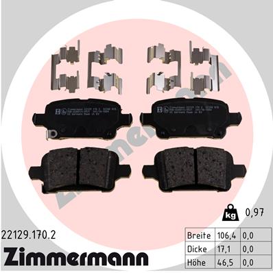 Brake Pad Set, disc brake (Rear axle)  Art. 221291702