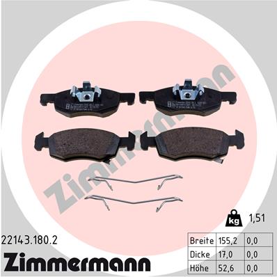 Brake Pad Set, disc brake (Front axle)  Art. 221431802