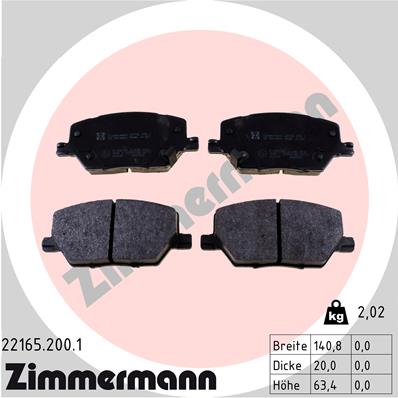 Brake Pad Set, disc brake (Front axle)  Art. 221652001