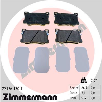 Brake Pad Set, disc brake (Front axle)  Art. 221761701