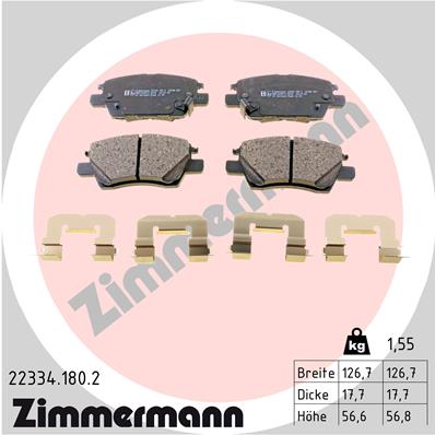 Brake Pad Set, disc brake  Art. 223341802