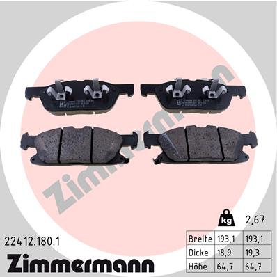 Brake Pad Set, disc brake (Front axle)  Art. 224121801