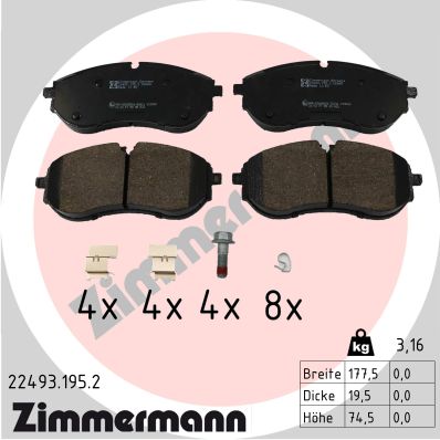 Brake Pad Set, disc brake  Art. 224931952