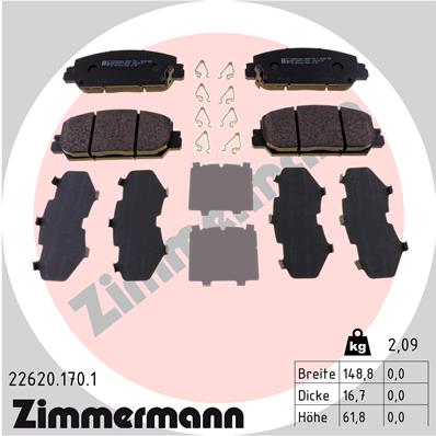 Brake Pad Set, disc brake  Art. 226201701