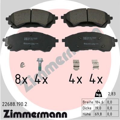 Brake Pad Set, disc brake  Art. 226881902